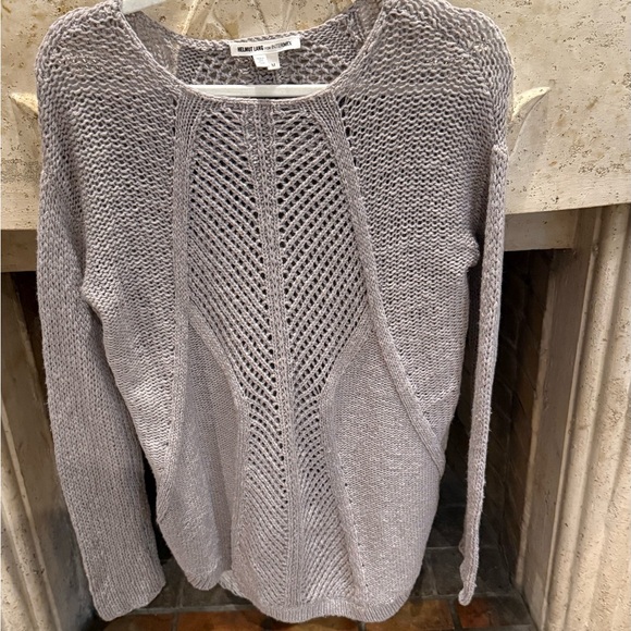 Helmut Lang Textured Knit Sweater in Light Gray - Picture 1 of 3